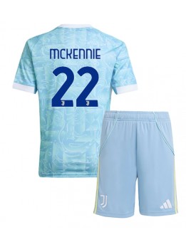 Juventus Weston McKennie #22 Dječji Gostujuci Dres kompleti 2025-26 Kratak Rukavima (+ kratke hlače)